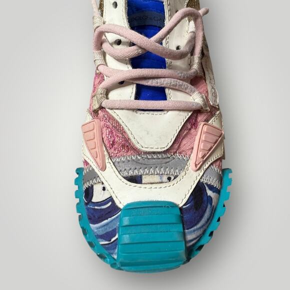 Dolce & Gabbana Kids Daymaster Sneakers Size 32 (US 1) Multicolor Patchwork - Picture 8 of 13